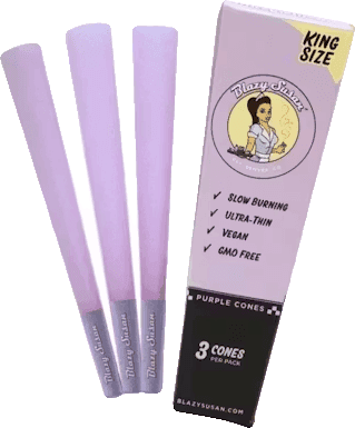 Blazy Susan Purple Cones King Size - 3pk - King Size